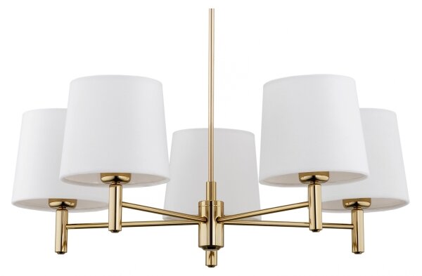 Brilagi - Lampadario a stelo MONTE 5xE27/15W/230V crema/oro