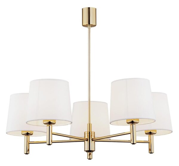 Brilagi - Lampadario a stelo MONTE 5xE27/15W/230V crema/oro