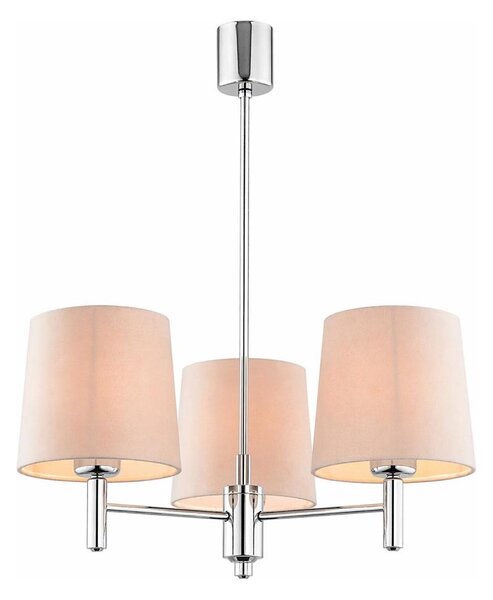 Brilagi - Lampadario a stelo MONTE 3xE27/15W/230V beige/cromo lucido