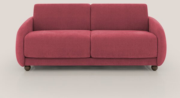 Giglio divano letto scandinavo japandi con materasso H18 cm in tessuto