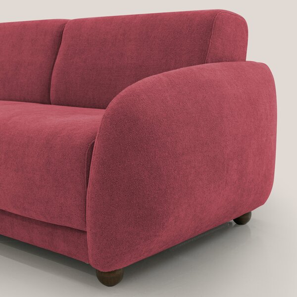 Giglio divano letto scandinavo japandi con materasso H18 cm in tessuto
