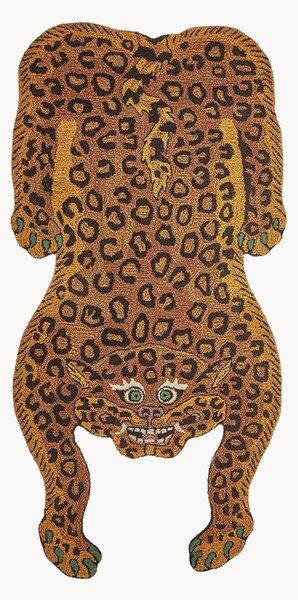Tappeto in lana a pelo lungo fatto a mano Tatsu Leopart