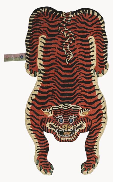 Tappeto in lana a pelo lungo fatto a mano Santana Tiger