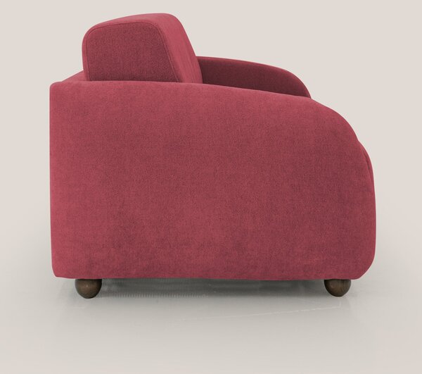 Giglio divano letto scandinavo japandi con materasso H18 cm in tessuto