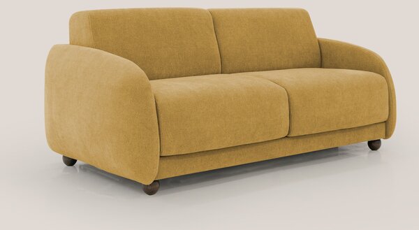 Giglio divano letto scandinavo japandi con materasso H18 cm in tessuto
