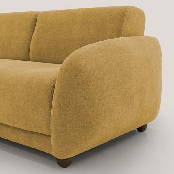 Giglio divano letto scandinavo japandi con materasso H18 cm in tessuto