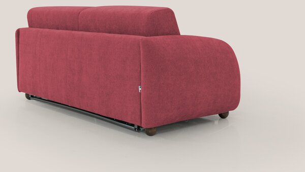 Giglio divano letto scandinavo japandi con materasso H18 cm in tessuto