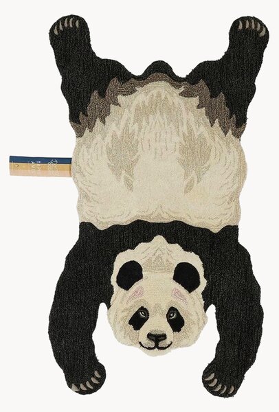 Tappeto in lana a pelo lungo taftato a mano Plumpy Panda