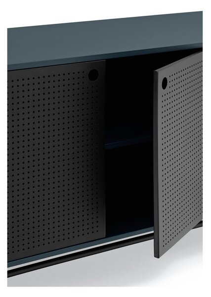 Cassettiera nera e blu, larghezza 212 cm Punto - Teulat