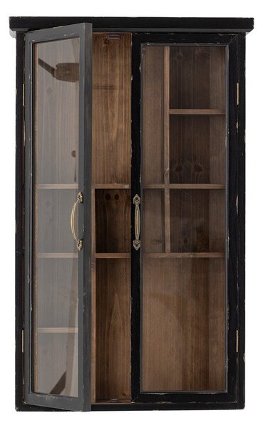 Vetrina nera in abete massiccio da appendere 50x80x14 cm Hazem – Bloomingville