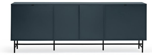 Cassettiera nera e blu, larghezza 212 cm Punto - Teulat