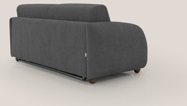 Giglio divano letto scandinavo japandi con materasso H18 cm in tessuto