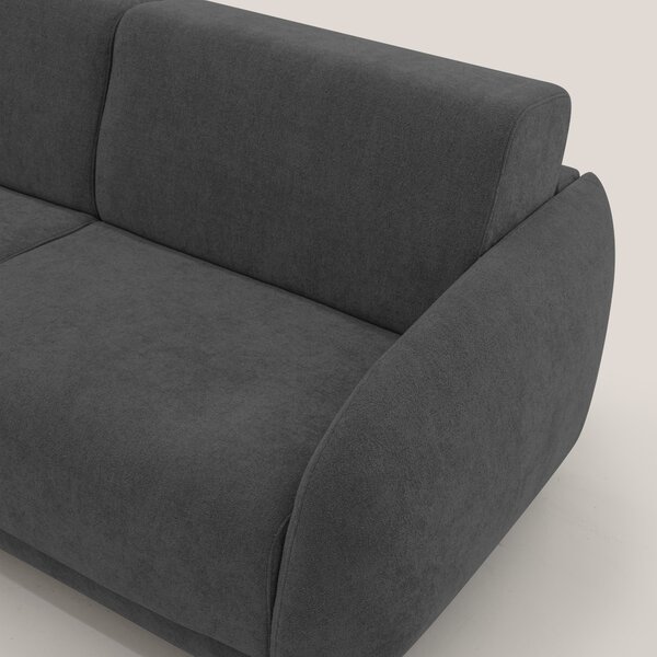 Giglio divano letto scandinavo japandi con materasso H18 cm in tessuto