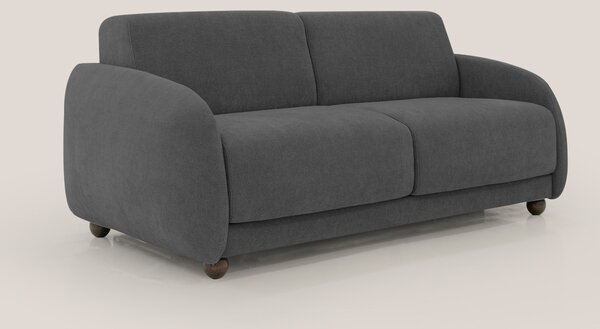 Giglio divano letto scandinavo japandi con materasso H18 cm in tessuto