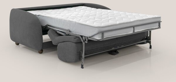 Giglio divano letto scandinavo japandi con materasso H18 cm in tessuto