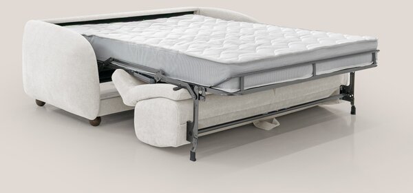 Giglio divano letto scandinavo japandi con materasso H18 cm in tessuto