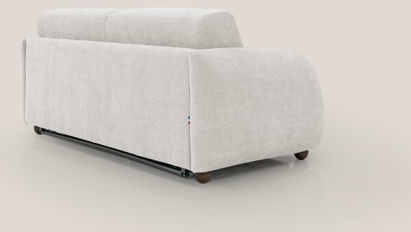 Giglio divano letto scandinavo japandi con materasso H18 cm in tessuto