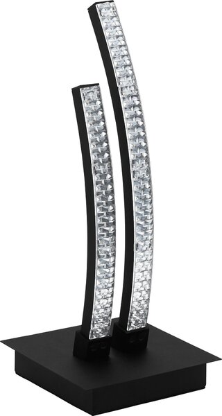 Eglo 99804 LEJIAS Lampada da tavolo LED 8W nero trasparente bianco caldo