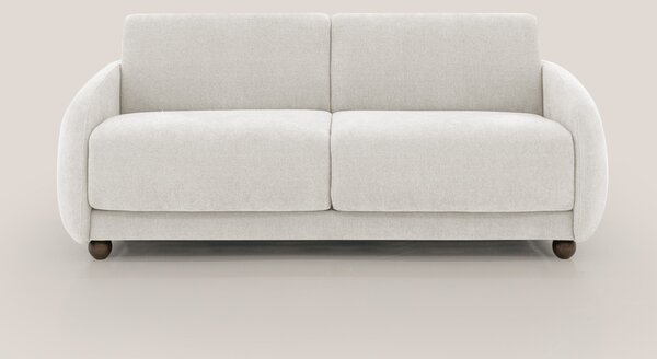Giglio divano letto scandinavo japandi con materasso H18 cm in tessuto