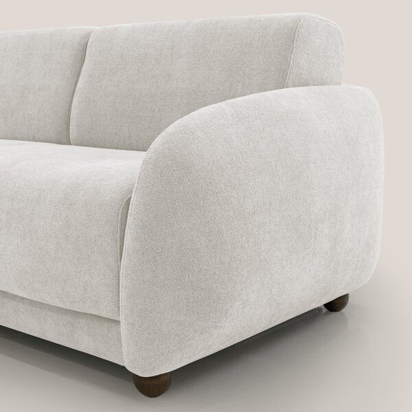 Giglio divano letto scandinavo japandi con materasso H18 cm in tessuto
