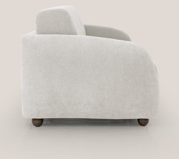 Giglio divano letto scandinavo japandi con materasso H18 cm in tessuto
