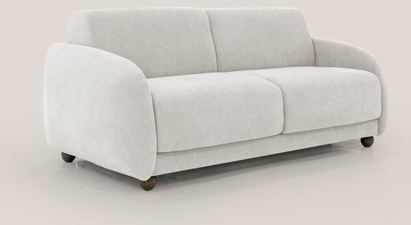Giglio divano letto scandinavo japandi con materasso H18 cm in tessuto