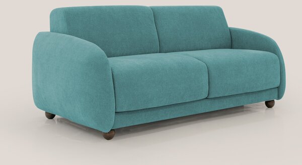 Giglio divano letto scandinavo japandi con materasso H18 cm in tessuto
