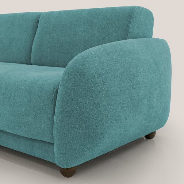 Giglio divano letto scandinavo japandi con materasso H18 cm in tessuto