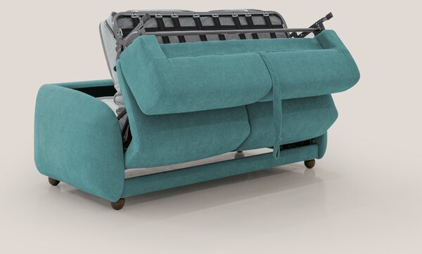 Giglio divano letto scandinavo japandi con materasso H18 cm in tessuto