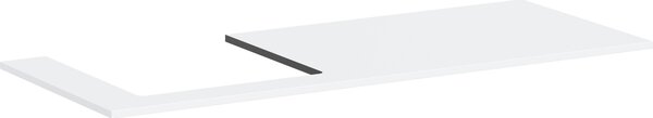Hansgrohe Xilesa E Console avec découpe à gauche pour vasque à encastrer polie, 1375x550x16mm, 54272700, 54272700