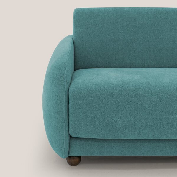Giglio divano letto scandinavo japandi con materasso H18 cm in tessuto
