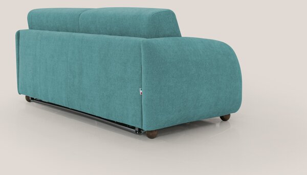 Giglio divano letto scandinavo japandi con materasso H18 cm in tessuto