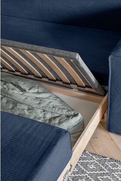 Divano letto blu scuro 168 cm Lucky Lucy - Miuform