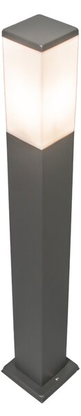 Lampada da esterno moderna grigio scuro con opalino 80 cm IP44 - Malios