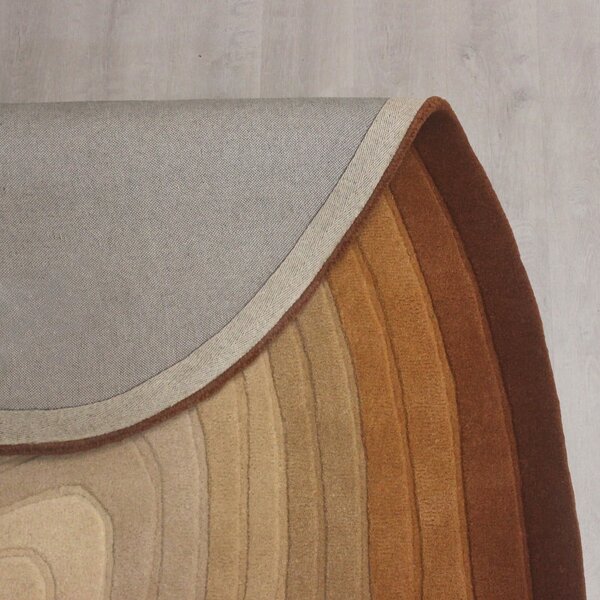 Tappeto in lana color mattone 160x230 cm Puddle Ombre Wool - Flair Rugs