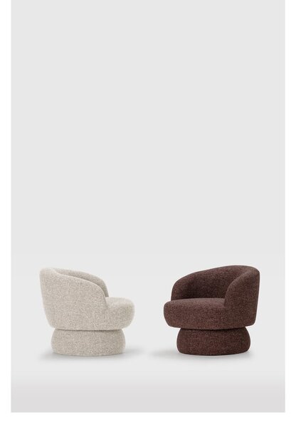 Poltrona beige girevole Dali – MOME