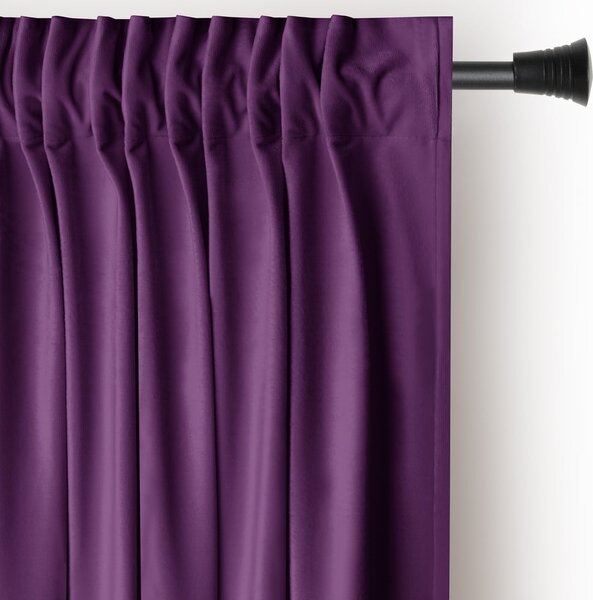 Tenda parzialmente oscurante viola in velluto 140x245 cm Pleat – Restilo