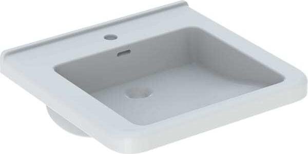 Geberit Renova Nr. 1 Comfort lavabo, encastrable, 550x525 mm, avec percement pour robinetterie, avec trop-plein, blanc, 128555600, 128555600