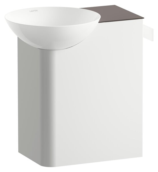 LAUFEN INSERT Plan de toilette, rectangulaire, tablette à droite, 1 trou pour robinet, sans trop-plein, 485x317x470mm, H585IN47111111, H585IN47111111