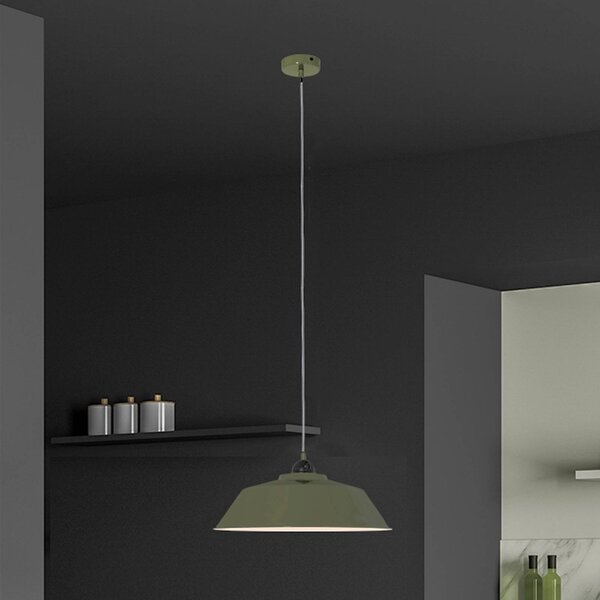 Mexlite Lampada a sospensione Nove, dimmerabile, Verde, Cucina, Metallo, Lampada a sospensione