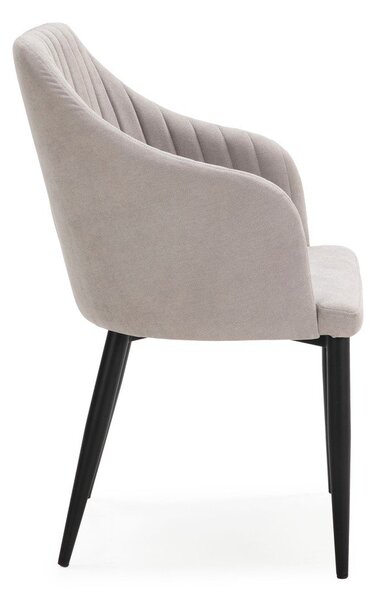 Set di sedie da pranzo grigio chiaro in imbottito 2 pz Nadi – Marckeric