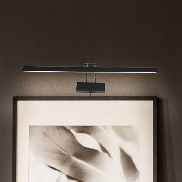 Steinhauer Applique a LED Litho, nera, metallo, CCT, larghezza 60 cm dimmerabile, Nero, Soggiorno / Sala da pranzo, Metallo, Applique