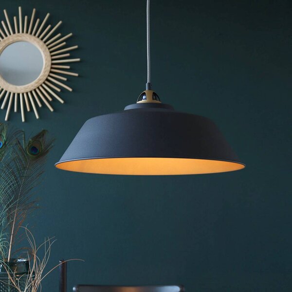 Mexlite Lampada a sospensione Nove, dimmerabile, Nero, Cucina, Metallo, Lampada a sospensione