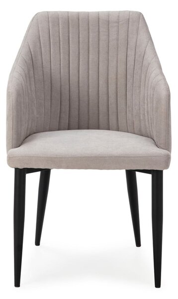 Set di sedie da pranzo grigio chiaro in imbottito 2 pz Nadi – Marckeric