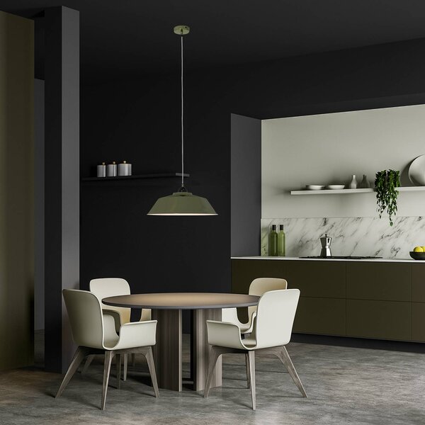 Mexlite Lampada a sospensione Nove, dimmerabile, Verde, Cucina, Metallo, Lampada a sospensione