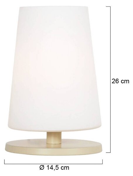 Steinhauer Lampada da tavolo Ancilla, Crema / Ambra, Soggiorno / Sala da pranzo, Metallo, Lampada da tavolo
