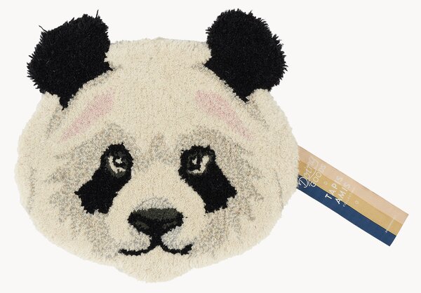 Tappeto in lana a pelo lungo fatto a mano Plumpy Panda