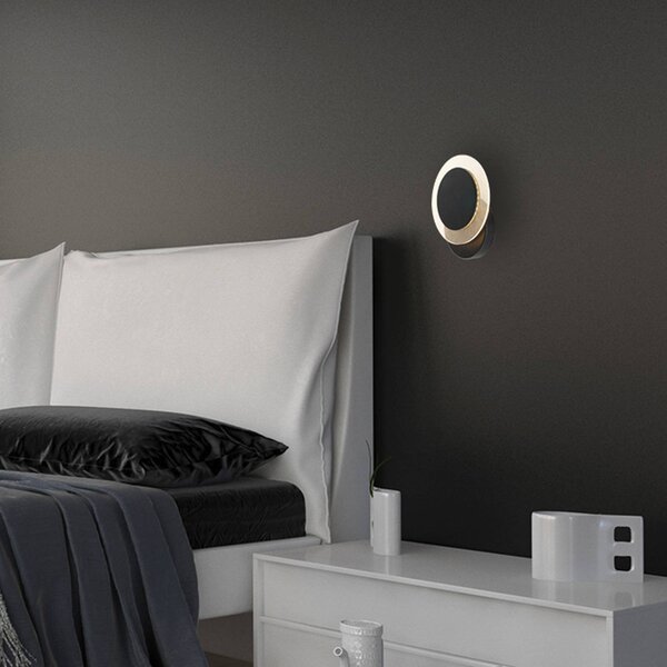 Steinhauer Applique da parete Lido, dimmerabile, Nero, Soggiorno / Sala da pranzo, Metallo, Applique