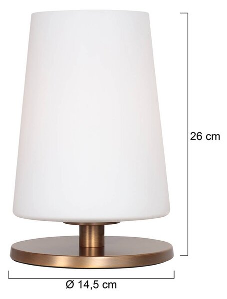 Steinhauer Lampada da tavolo Ancilla, Bronzo / Ottone antico, Soggiorno / Sala da pranzo, Metallo, Lampada da tavolo
