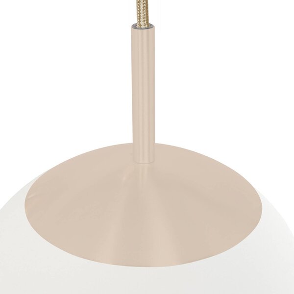 Steinhauer Lampada a sospensione, dimmerabile, Crema / Ambra, Soggiorno / Sala da pranzo, Vetro, Lampada a sospensione